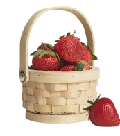 basket with strawberries